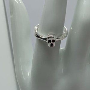 UNO de 50 RING SKULL FACE Ring  silver-plated metal Ring
